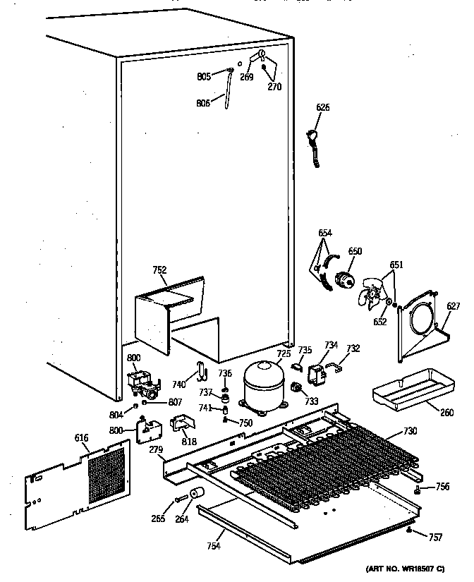 Kenmore 36358095891 unit parts diagram