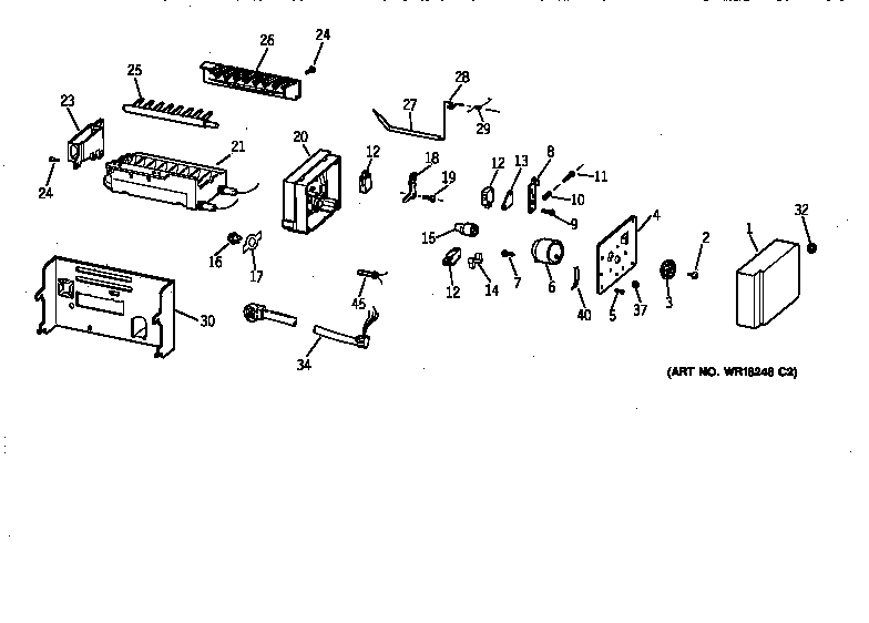 Kenmore 36358095891 icemaker wr30x0328 diagram
