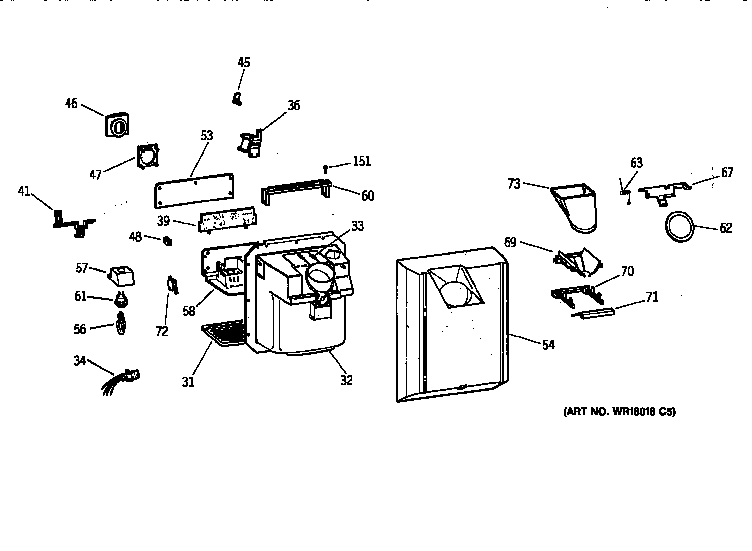 Kenmore 36358272891 dispenser diagram