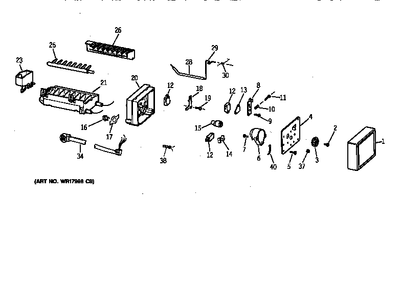 Kenmore 36358272891 icemaker wr30x0327 diagram