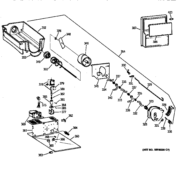 Kenmore 36358277891 ice bucket diagram