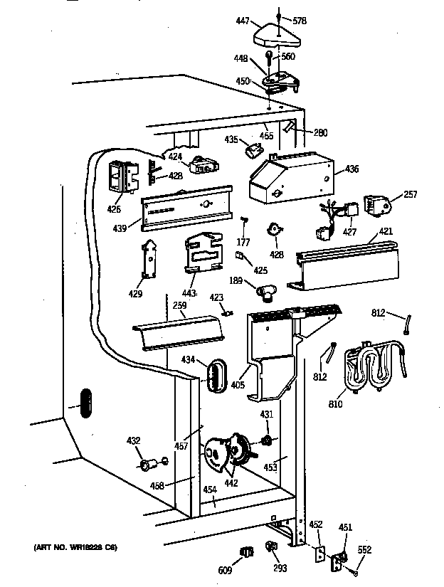 Kenmore 36358277891 fresh food section diagram