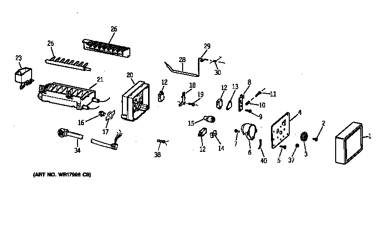 Kenmore 36358042891 icemaker wr30x0327 diagram
