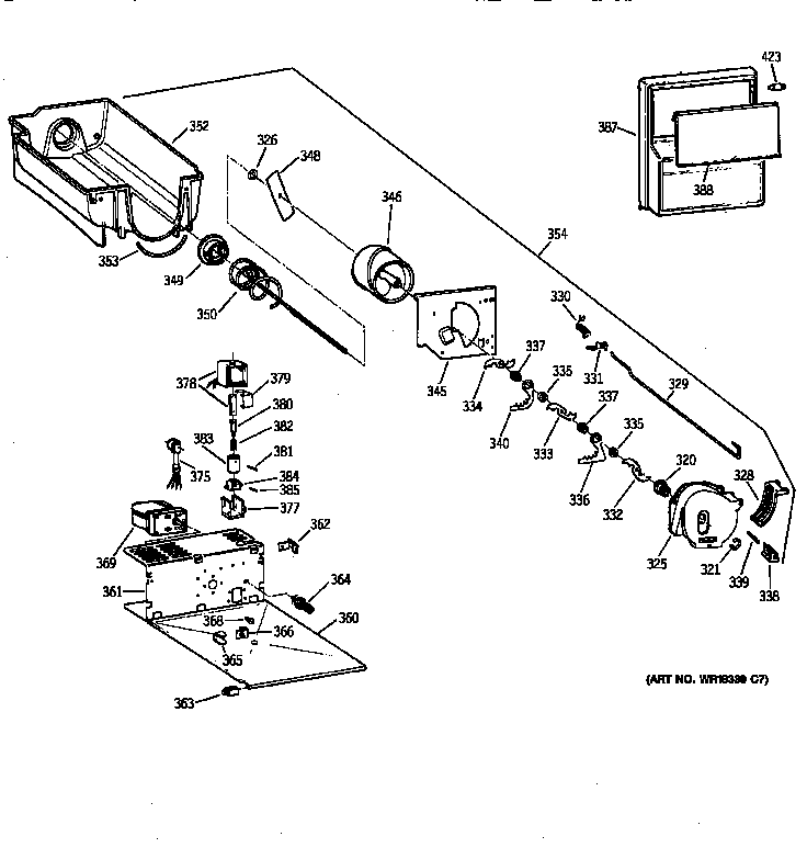 Kenmore 36358252891 ice bucket diagram