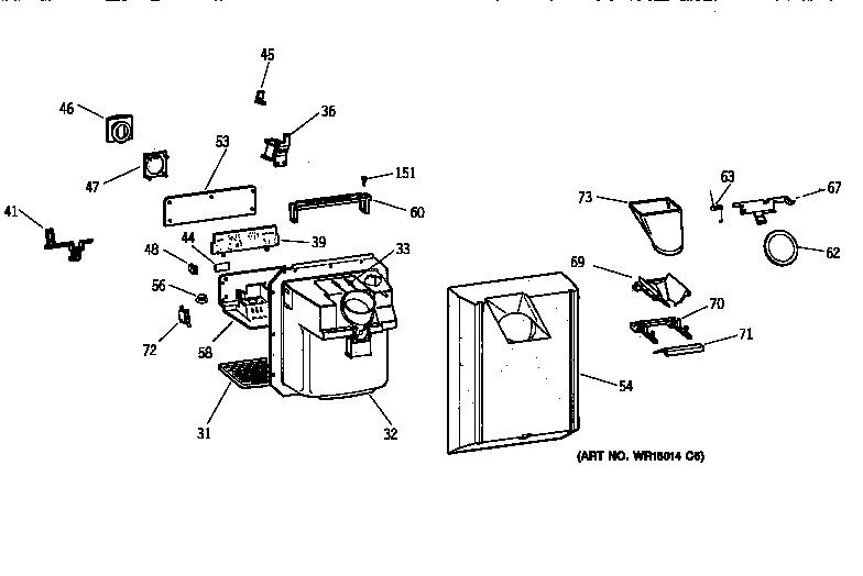 Kenmore 36358552891 dispenser diagram