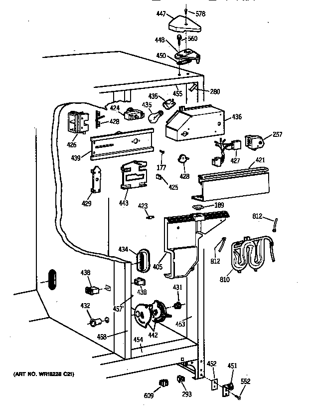 Kenmore 36358552891 fresh food section diagram
