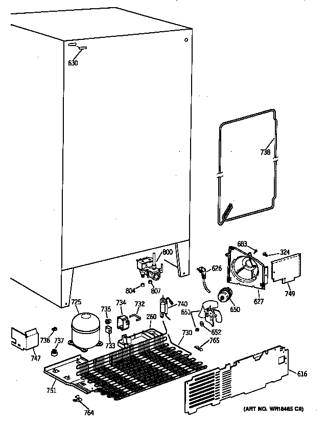 Kenmore 36358552891 unit parts diagram