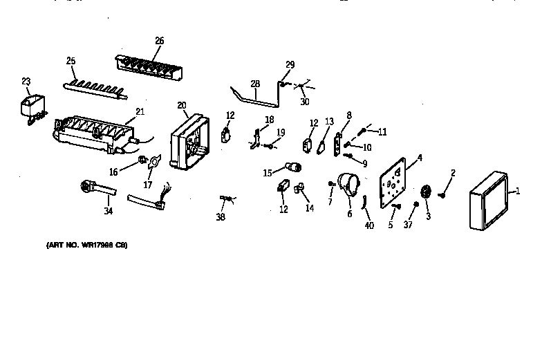 Kenmore 36358552891 icemaker wr30x0327 diagram