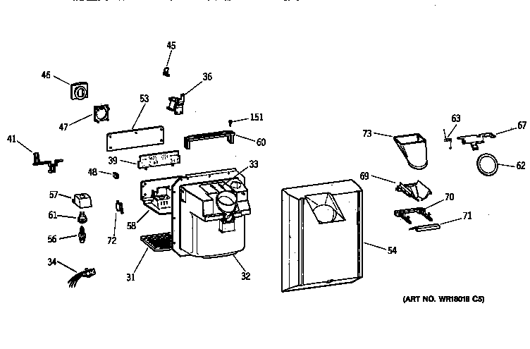 Kenmore 36358062891 dispenser diagram