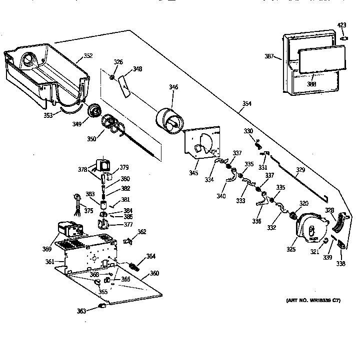 Kenmore 36358062891 ice bucket diagram