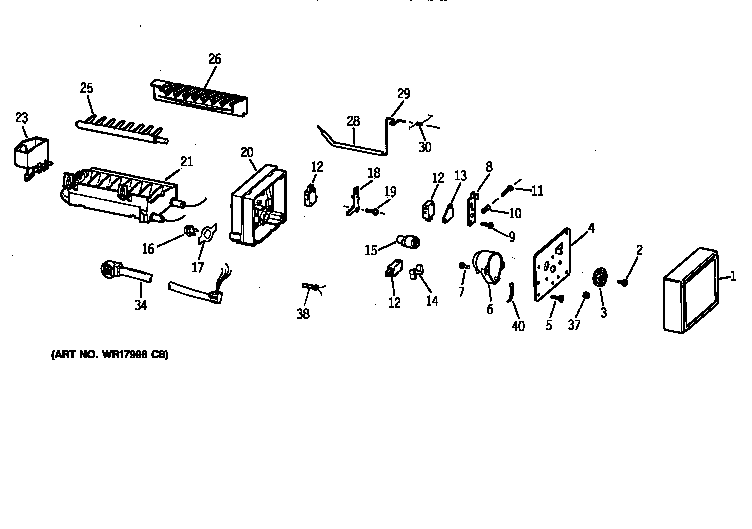 Kenmore 36358062891 icemaker wr30x0327 diagram