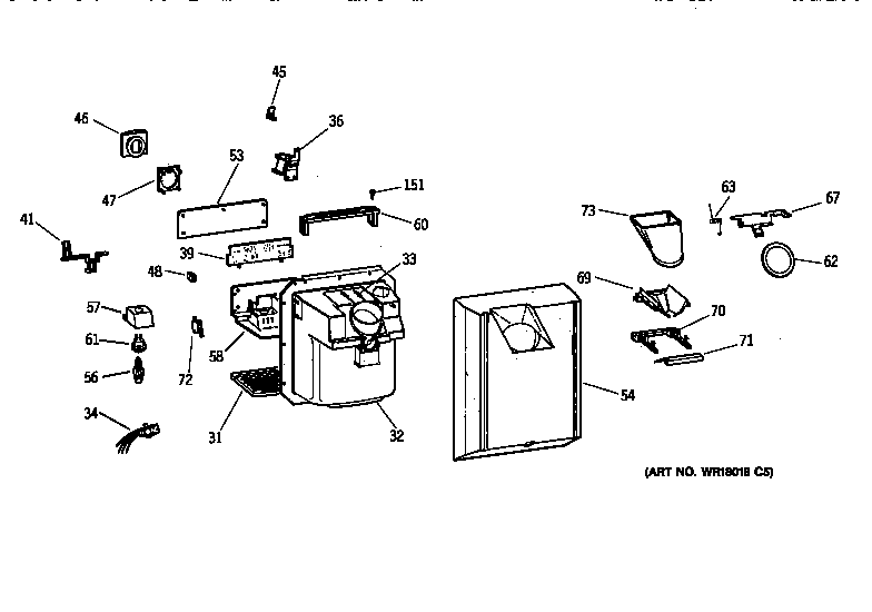 Kenmore 36358067891 dispenser diagram