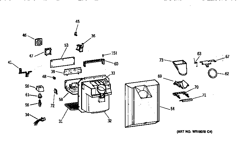 Kenmore 36358897891 dispenser diagram