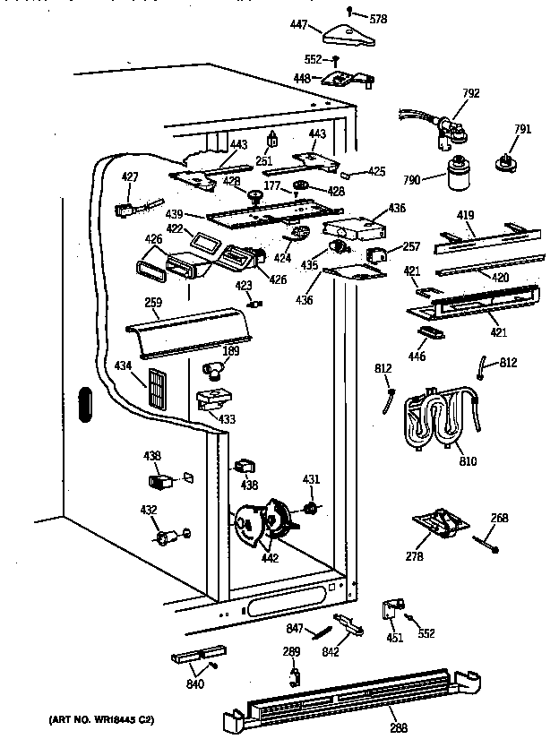 Kenmore 36358897891 fresh food section diagram