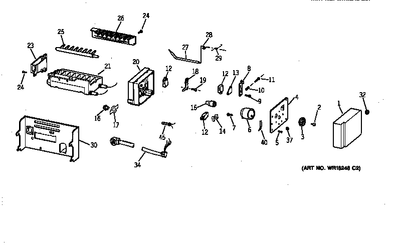 Kenmore 36358897891 icemaker wr30x0328 diagram