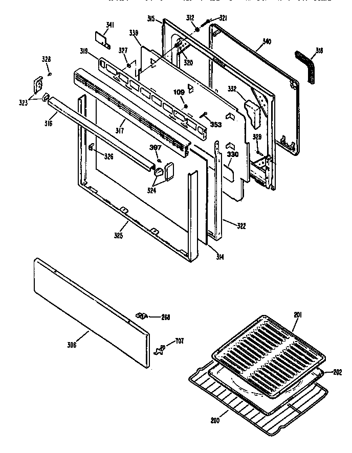 Kenmore 3627333891 door diagram