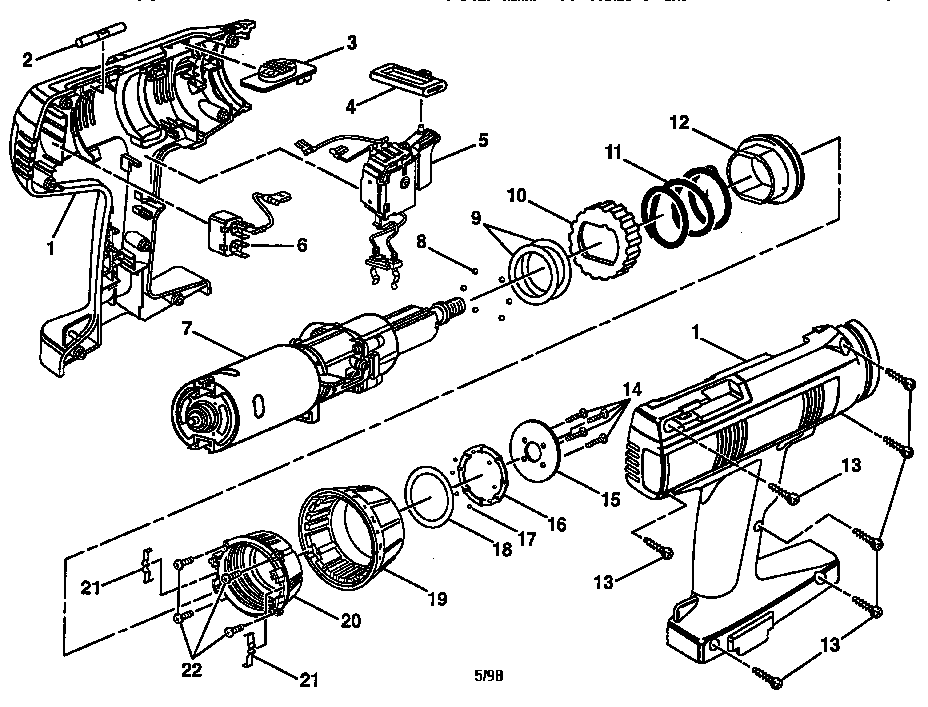 Craftsman 973271990 motor and housing assembly diagram