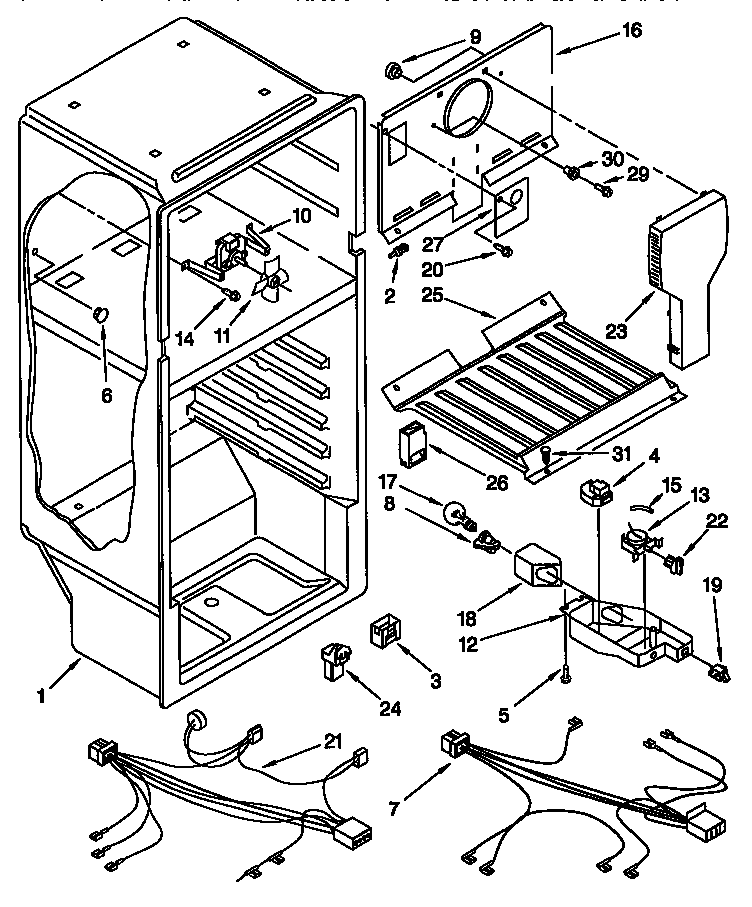 Whirlpool ET14JKXGN00 liner diagram