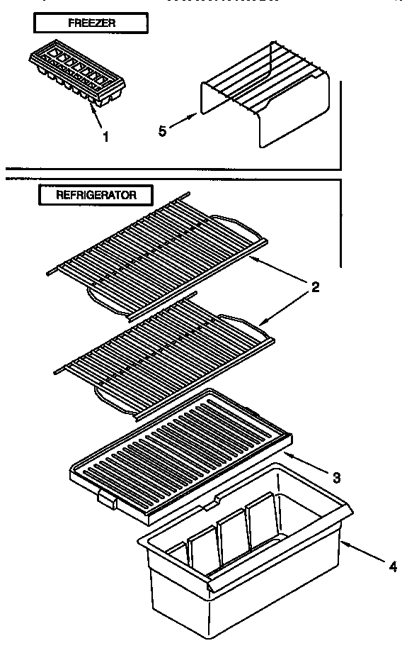Whirlpool ET14JKXGN00 shelf diagram