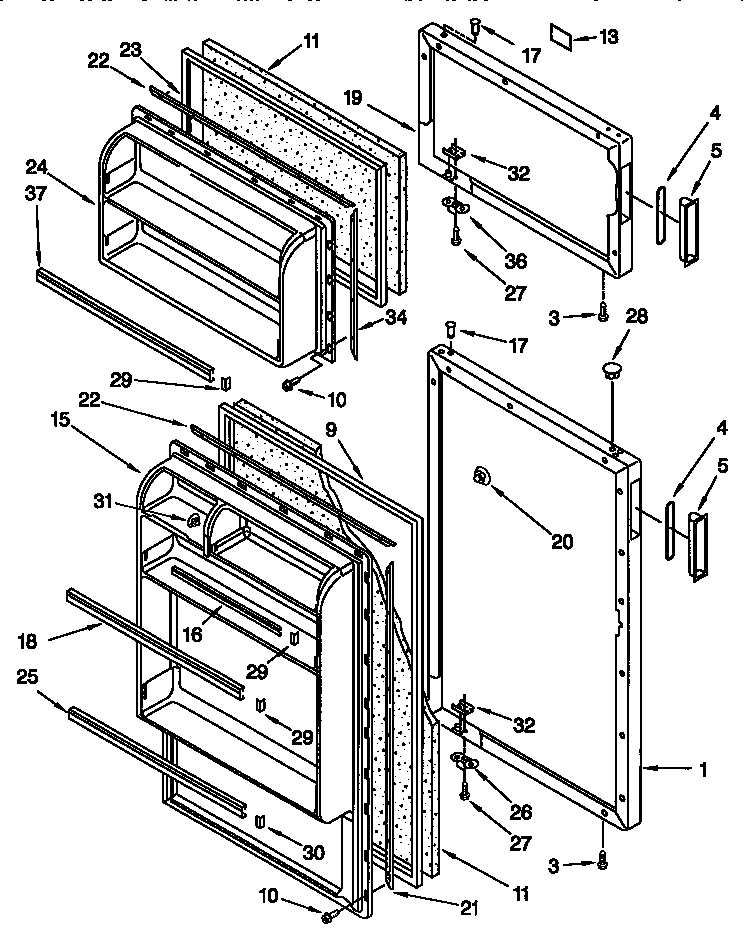 Whirlpool ET14CKYGW00 door diagram