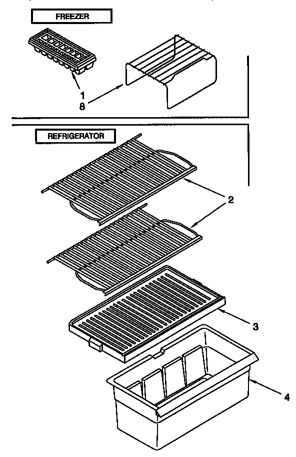 Whirlpool ET14CKYGW00 shelf diagram