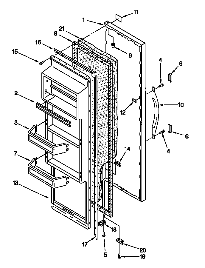 Kenmore 10647022790 refrigerator door diagram