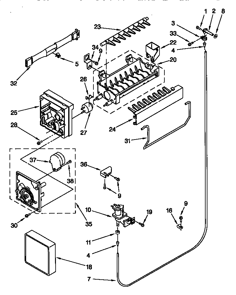 Kenmore 10647022790 icemaker diagram