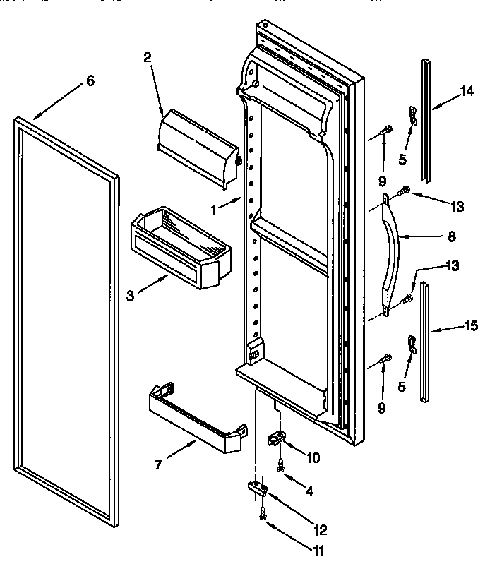 Kenmore 10658567890 refrigerator door diagram