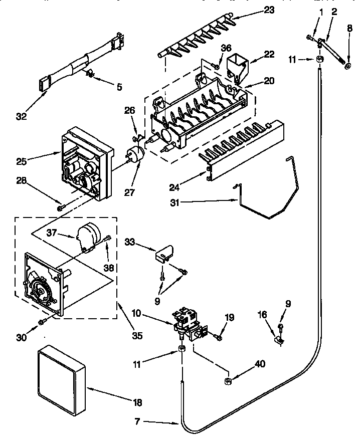 Kenmore 10658567890 icemaker diagram