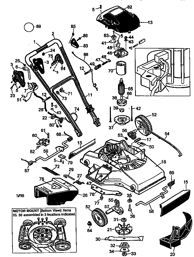 Black & Decker MM600S replacement parts diagram