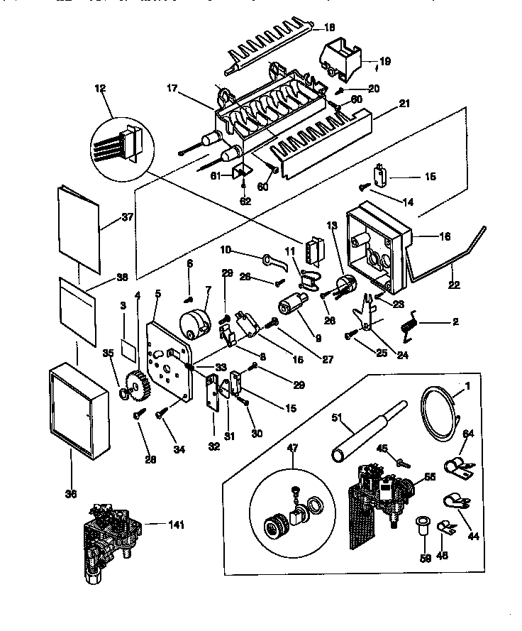 Kenmore 25358685890 icemaker diagram
