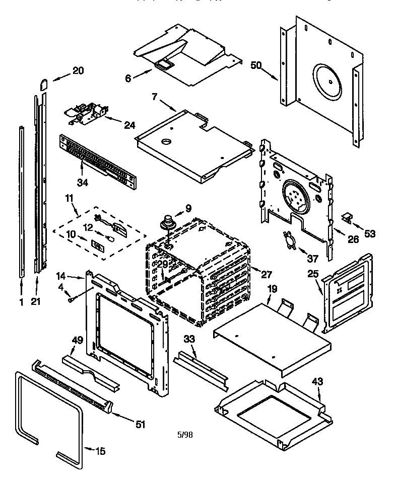 KitchenAid KEBI206DWH6 oven diagram