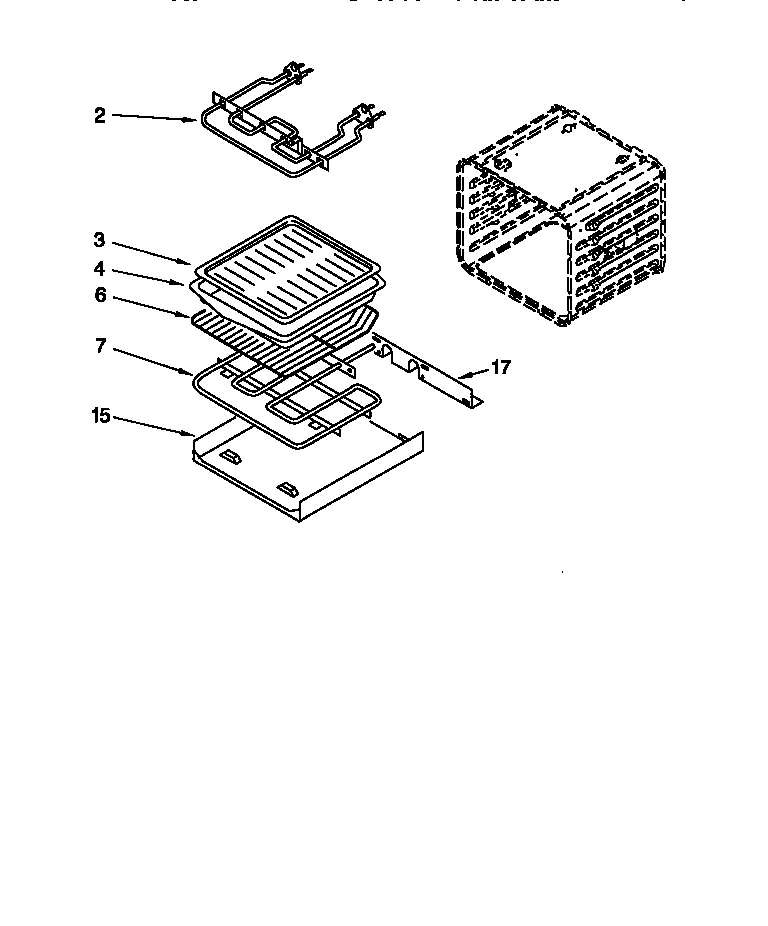 KitchenAid KEBI206DWH6 internal oven diagram