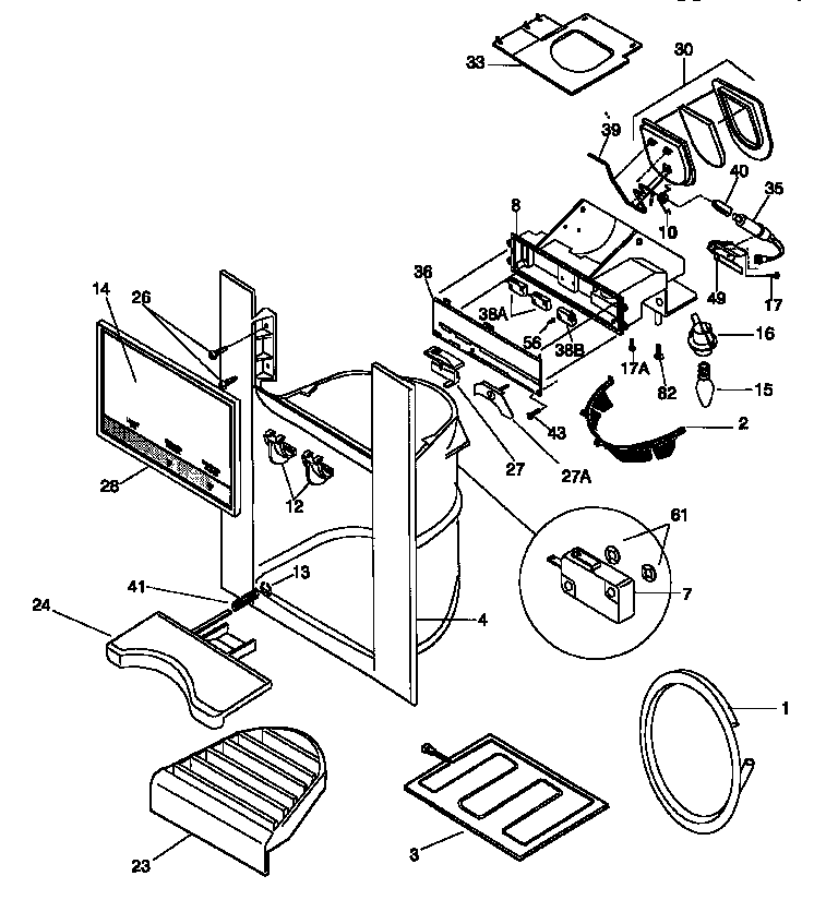 Kenmore 25358087890 dispenser diagram