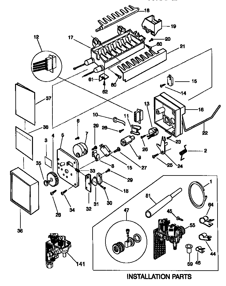 Kenmore 25358689890 icemaker diagram