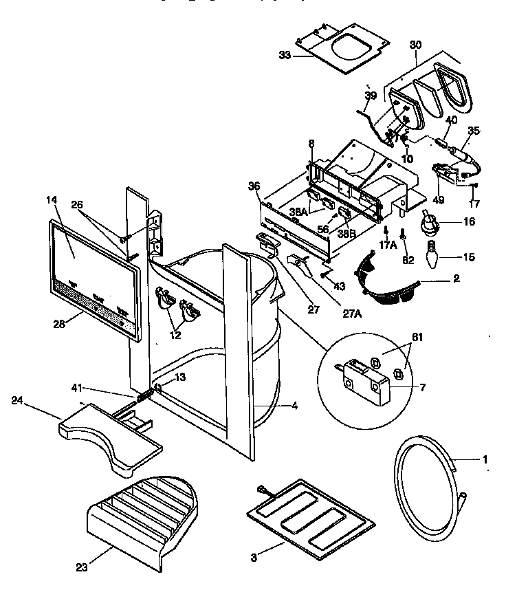 Kenmore 25358082890 dispenser diagram
