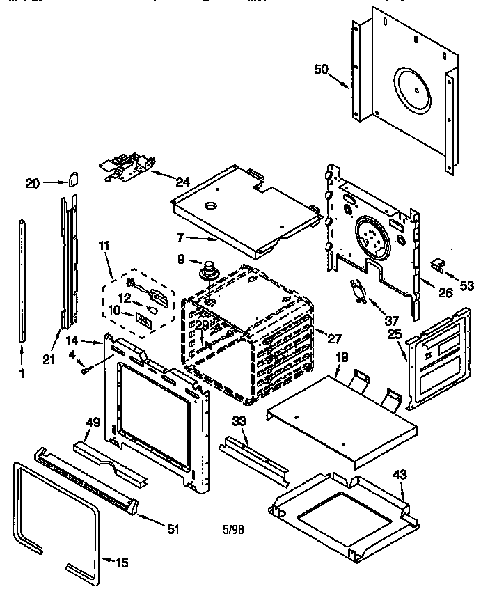 KitchenAid KEBS147DBL6 oven diagram