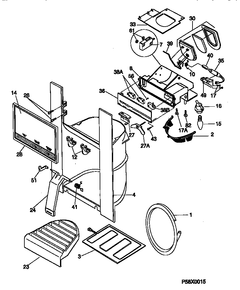 Kenmore 25358672890 dispenser diagram