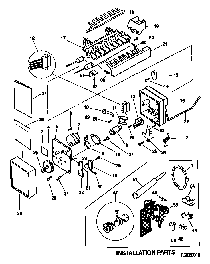 Kenmore 25358672890 icemaker diagram
