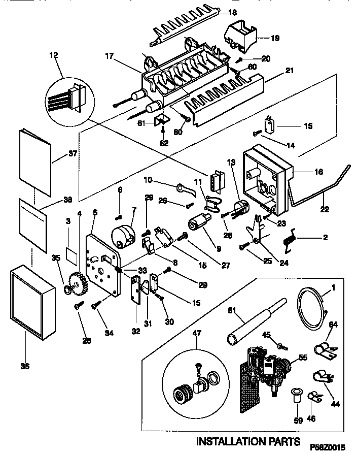 Kenmore 25358677890 icemaker diagram