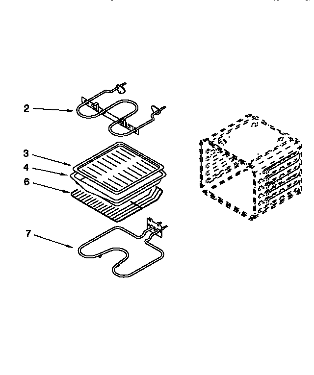 Whirlpool RBS245PDQ6 internal oven diagram