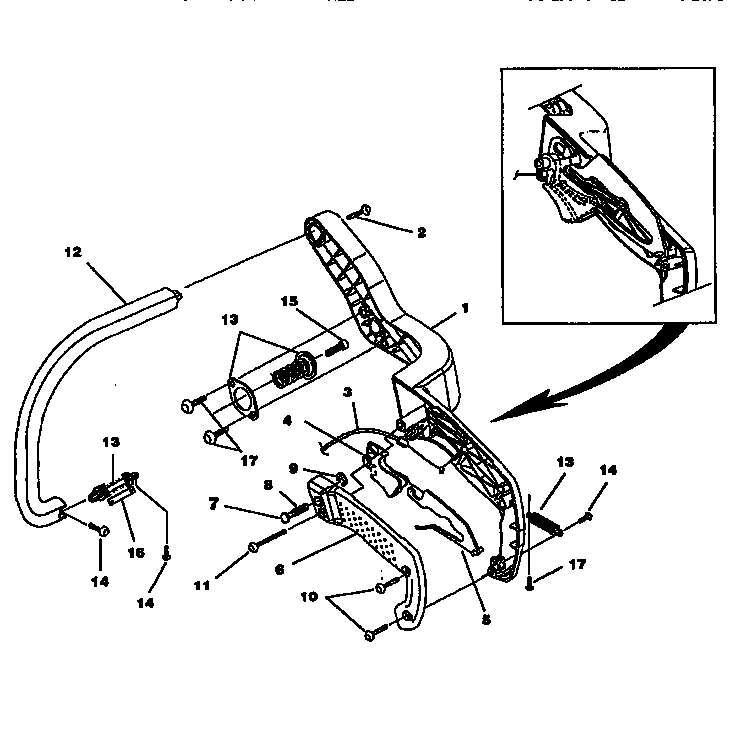 Homelite UT10773 handles diagram