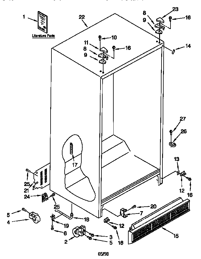 Kenmore 10656071791 cabinet diagram