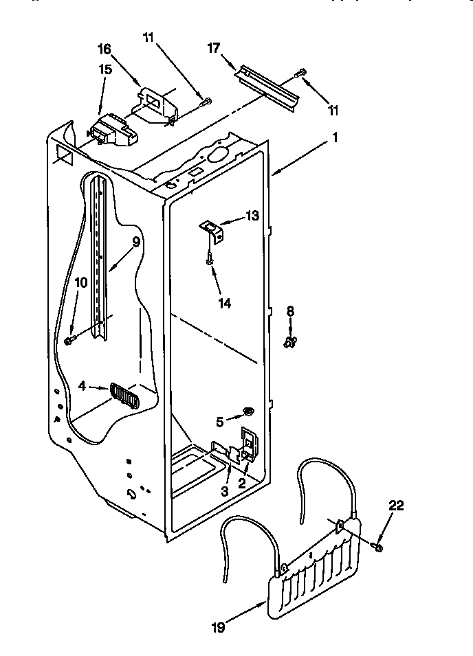 Kenmore 10656071791 refrigerator liner diagram