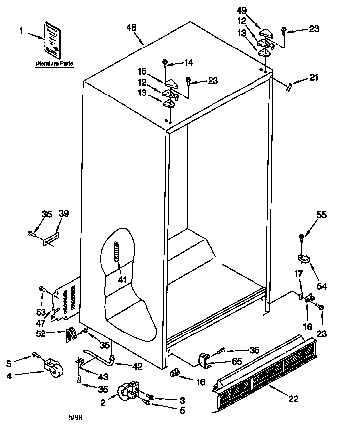 Kenmore 10657532791 cabinet diagram