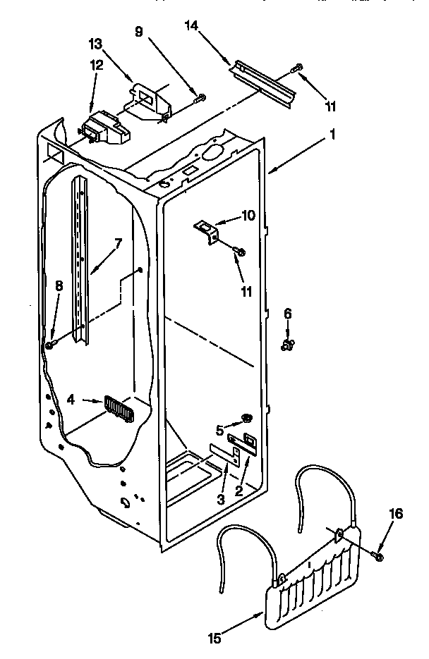 Kenmore 10657058791 refrigerator liner diagram