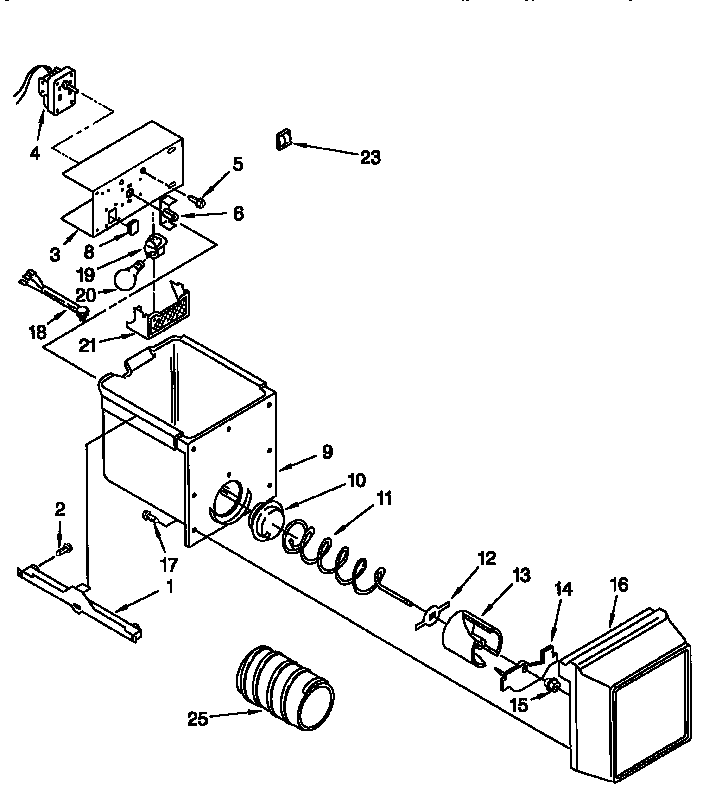 Kenmore 10657058791 freezer interior diagram
