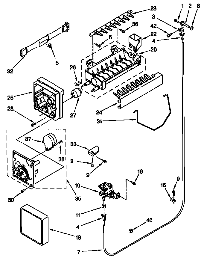 Kenmore 10657058791 icemaker diagram