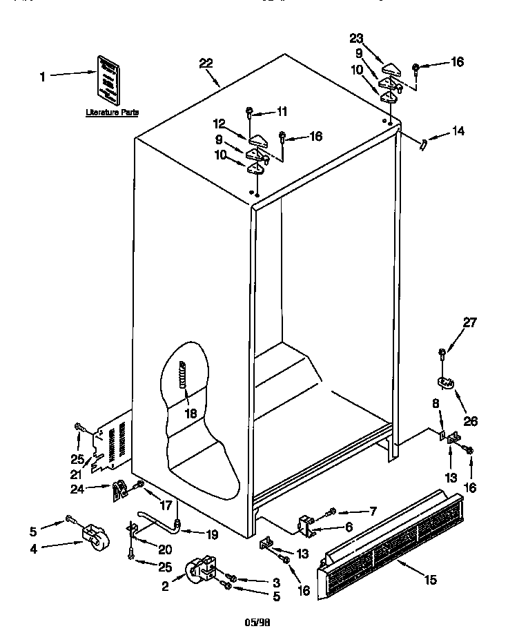 Kenmore 10657579790 cabinet diagram