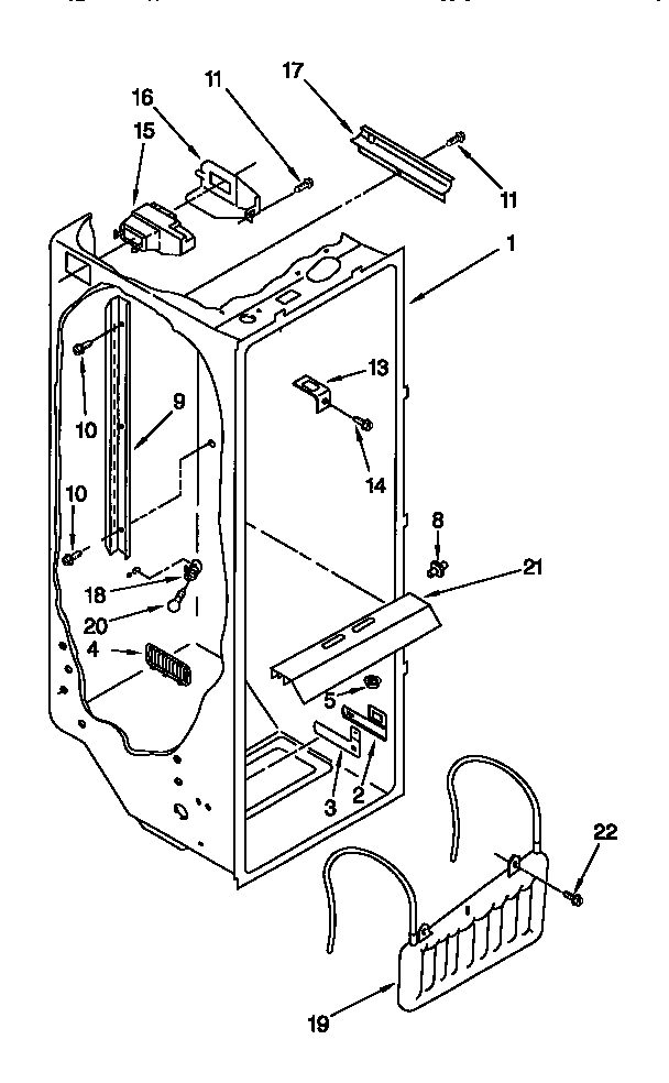 Kenmore 10657579790 refrigerator liner diagram